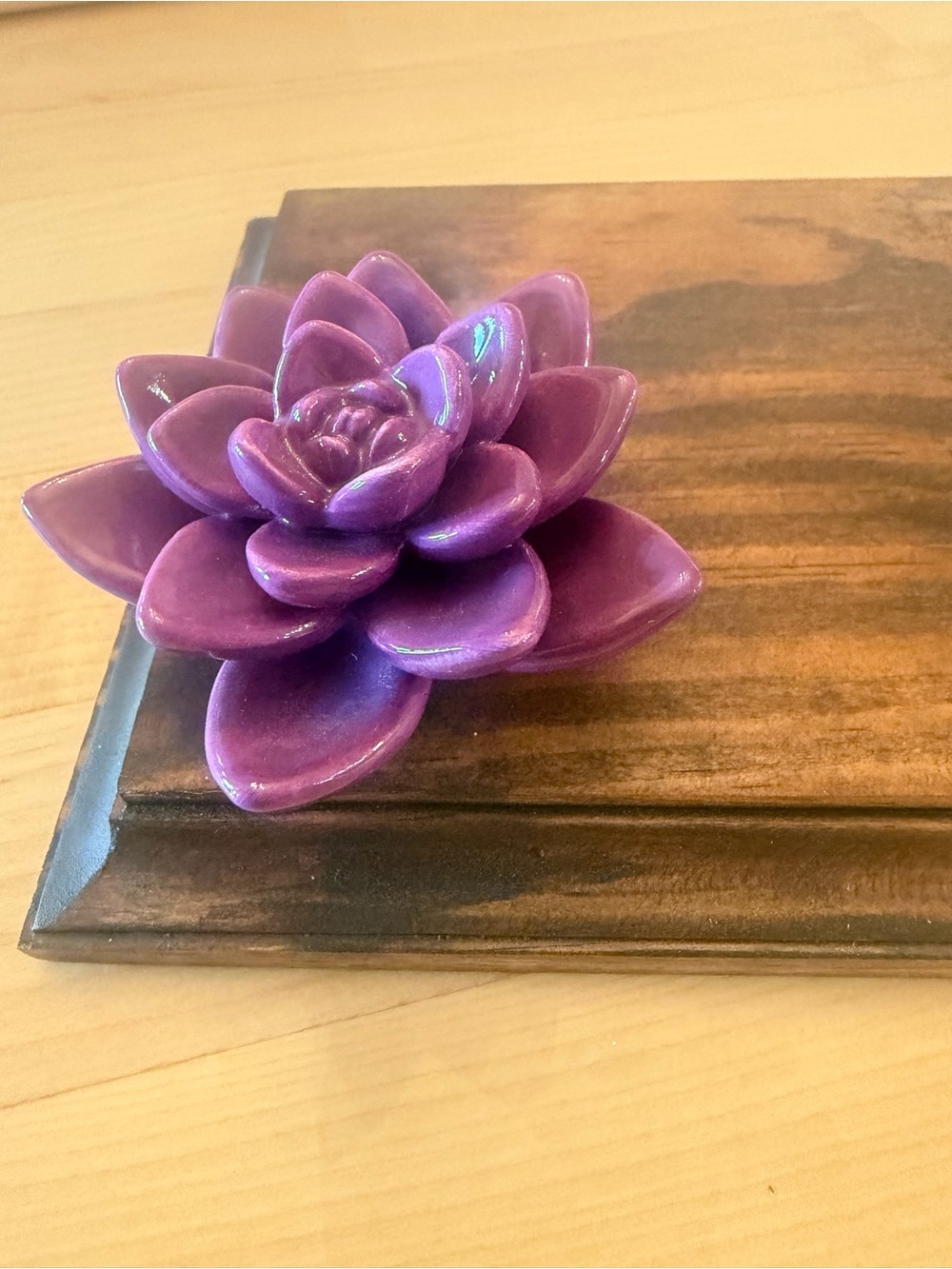 Nora Fleming mini purple succulent